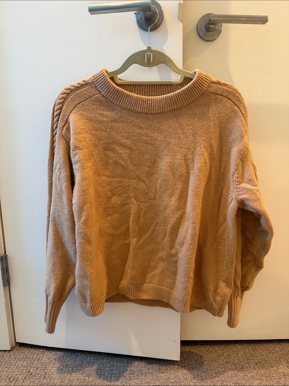 Cozy Crewneck Women's Sweater in Camel